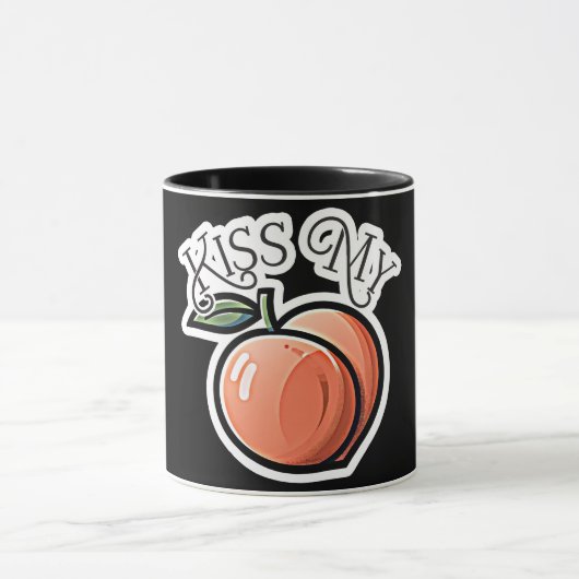 Kus mijn perziken Grappig fruit Mok (Midden)