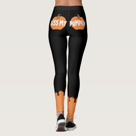 Kus mijn pompoen grappig Halloween Leggings (Achterkant)