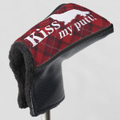 Kus Mijn Putt Cheeky Lang Haar Dachshund Golfheadcover (3/4 voorkant)