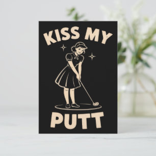 Kus Mijn Putt Retro Vintage 1940 Golf Golfliefhebb Kaart