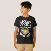 Kus mijn voor geluk grappige poolspeler Billard 8- T-shirt (Voorkant volledig)