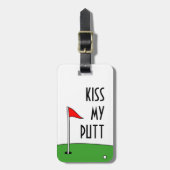 Kus m'n geul is een grappig golfen bagagelabel voo (Voorkant verticaal)