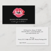 Kus & Monogram Afsprakenkaartje (Voorkant / Achterkant)