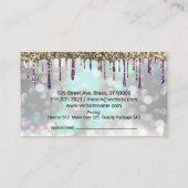 Kus & Monogram | Glitter Gold Paars | Boke Afsprakenkaartje (Achterkant)