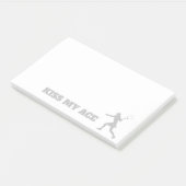 Kus my ace vrouw tennis silhouette grappig post-it® notes (Schuin)