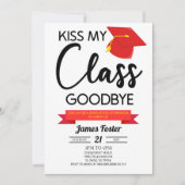 Kus My Class Goodbye Red Black Afstuderen Kaart (Voorkant)