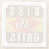 Kus My Grits Glazen Onderzetter (Achterkant)