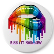  Kus My Rainbow Lips Button