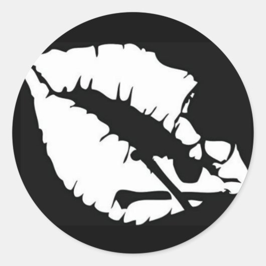 Kus of Death Round Sticker (Voorkant)