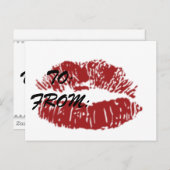 Kus op een Kaart (Voorkant / Achterkant)