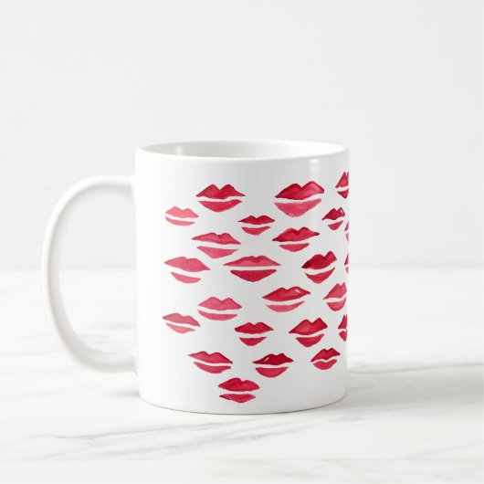 Kus Painting Pattern Lips Mok (Links)