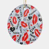 Kus, rode lippen. keramisch ornament (Links)