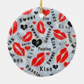 Kus, rode lippen. keramisch ornament (Achterkant)