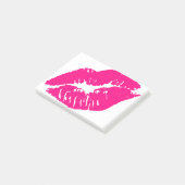 Kus roze lips post-it® notes (Schuin)