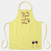 Kus the Cook en breng haar wijn mee Schort (Voorkant)