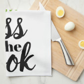 Kus the Cook Green Frog Crown Funny Theedoek (Quarter Fold)