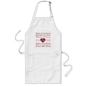Kus the Cook in 7 Languages Apron Lang Schort