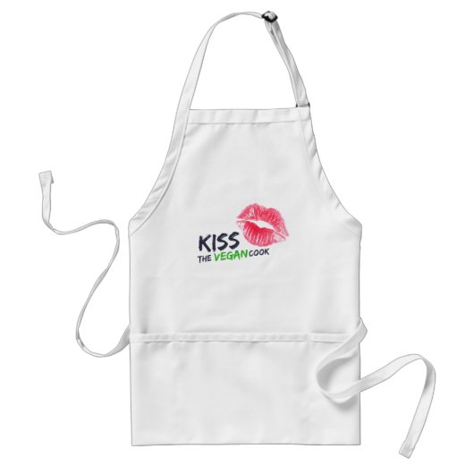 Kus the Vegan Chef Apron Standaard Schort (Voorkant)