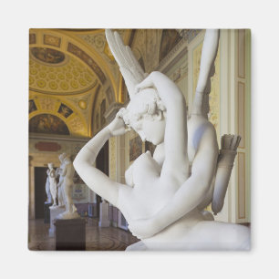 Kus van Cupido en Psyche, door Antonio Canova Magneet
