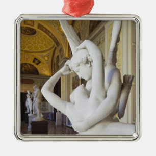 Kus van Cupido en Psyche, door Antonio Canova Metalen Ornament
