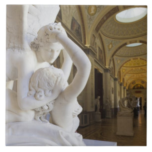Kus van Cupido en Psyche, door Antonio Canova Tegeltje