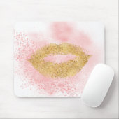 Kus van de Confettien van de Lippen van Glitzy de Muismat (Met muis)