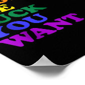 Kus WACUTE SS Schattigee Sver de voor u wilt LGBT Poster (Hoek)