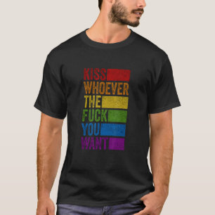 Kus Wie Dan Ook De Tering Wil Regenboog Kleuren LG T-shirt