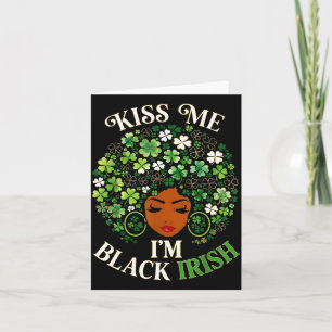 Kus zwart irish grappige st patricks dag vrouwen a kaart