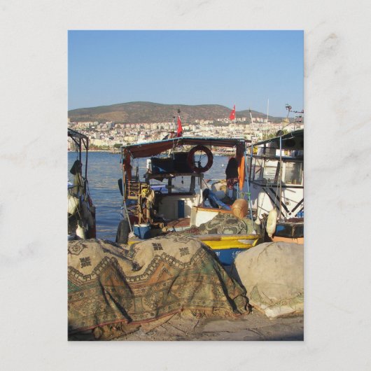 Kusadasi Vissen Harbor Briefkaart (Voorkant)