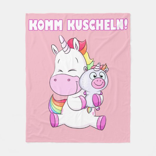 Kuschel Einhorn Decke Fleece Deken (Voorkant)