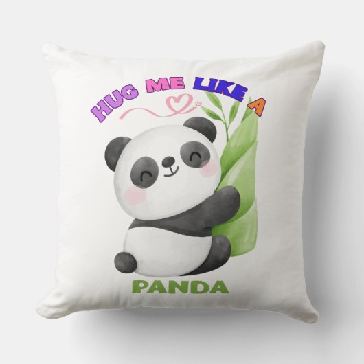 Kusdekbed – Knuffel me als een panda 🐼 Kussen (Voorkant)
