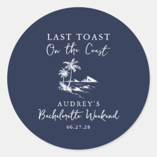 Kusje vrijgezellenfeest ronde sticker