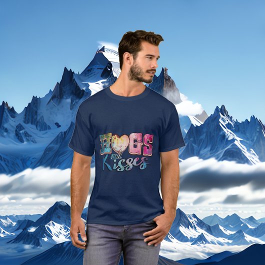 Kusjes en knuffels Modern Romantisch Valentijnsdag T-shirt