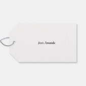 Kusjes. Minimalistische scriptkalligrafie Valentij Cadeaulabel (Achterkant Horizontaal)