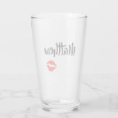 Kusjes voor hem Lipstick Print Glas (Achterkant)