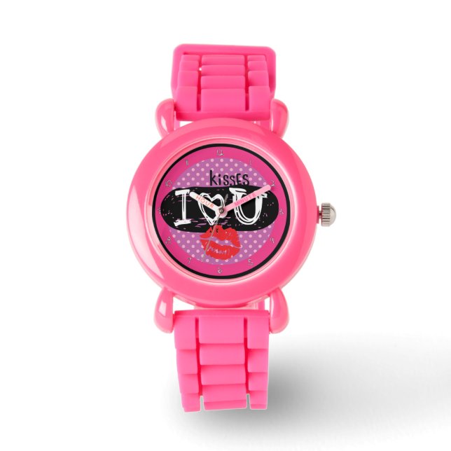 Kusjes voor jou Mijn liefdeshorloge Horloge (Voorkant)