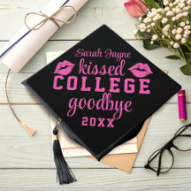 Kussed College Afscheid Jaar Pink Lipstick Kusjes
