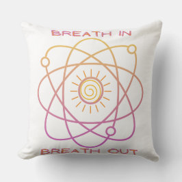 Kussen, 'Breath In-Breath Out' ontwerp, wit Kussen