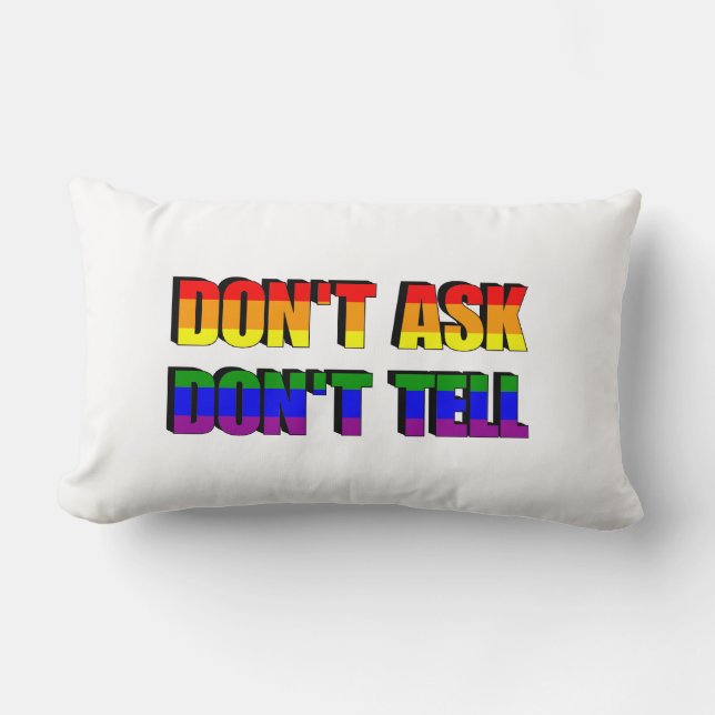Kussen 'Don't Ask Don't Tell' (Voorkant)