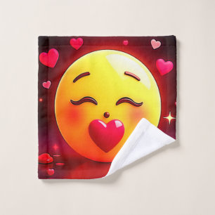 Kussen Emoji blaast harten Bad Handdoek