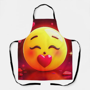 Kussen Emoji blaast harten Schort