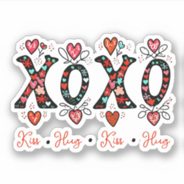 Kussen en knuffels doodle kunst valentijn sticker