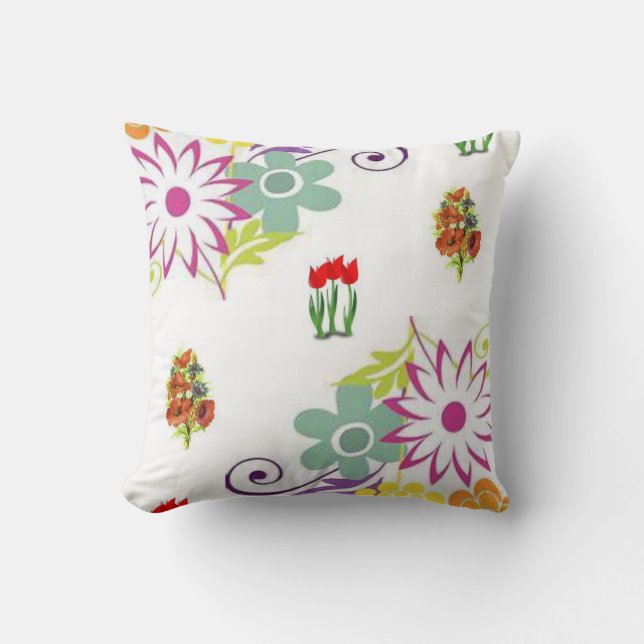 Kussen Floral werpen (Voorkant)