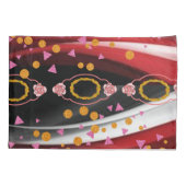 Kussen Hoesje Abstract Rood Zwart Wit Kussensloop (Achterkant)