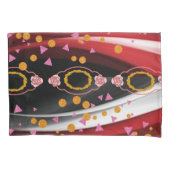 Kussen Hoesje Abstract Rood Zwart Wit Kussensloop (Voorkant)