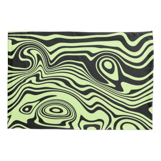 Kussen Hoesje met Abstracte golven - Kies kleur Kussensloop (Achterkant)