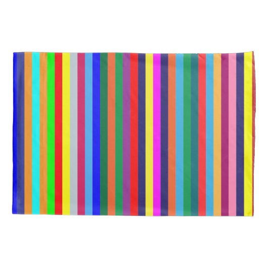 Kussen Hoesje Stripe Helder Kleurrijk Kussensloop (Achterkant)