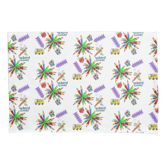 Kussen Hoesje Terug naar school is Cool Kussensloop (Voorkant)