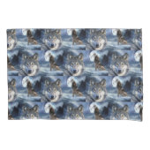 Kussen Hoesje-Yellowstone Wolf Kussensloop (Voorkant)